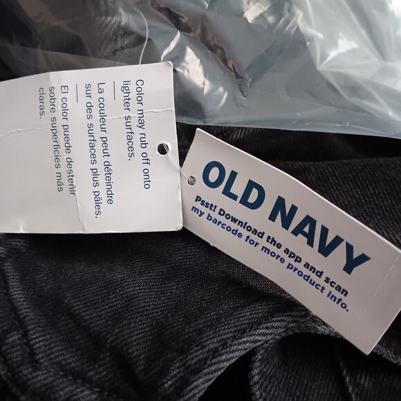 Old Navy Overall Size 2 Black Jack Denim Petite Distressed Adjustable Straps NWT - Picture 11 of 11